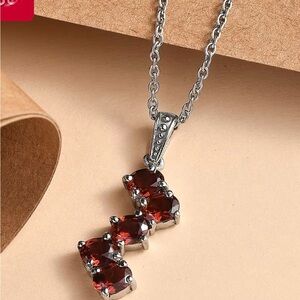 Gorgeous Mozambique Garnet Pendant Necklace